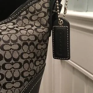 Coach | Bags | Coach Soho Signature Mini Hobo Black Euc | Poshmark